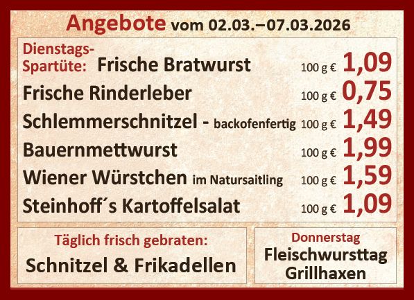 Unsere aktuellen Angebote in dieser Woche