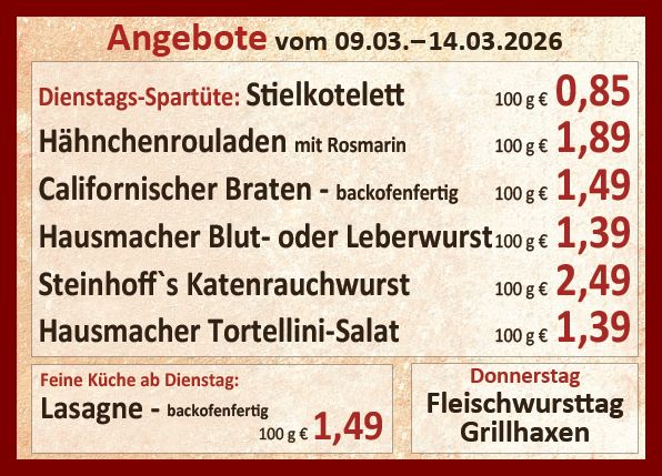 Unsere aktuellen Angebote in dieser Woche