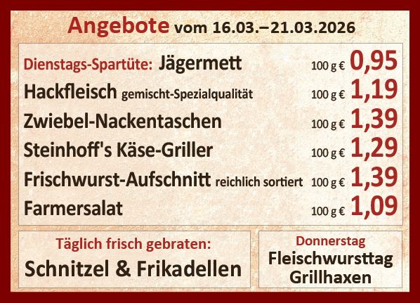 Unsere aktuellen Angebote in dieser Woche