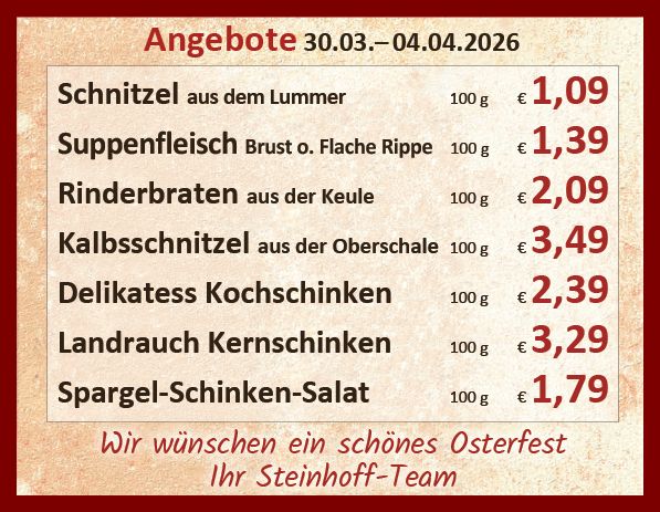 Unsere aktuellen Angebote in dieser Woche