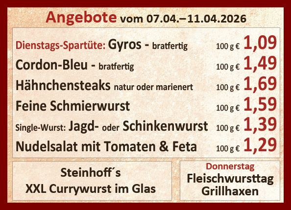 Unsere aktuellen Angebote in dieser Woche