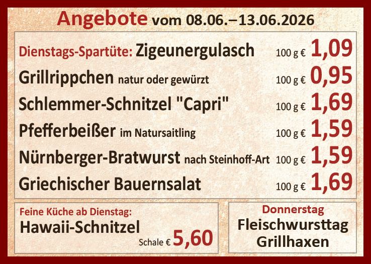 Unsere aktuellen Angebote in dieser Woche