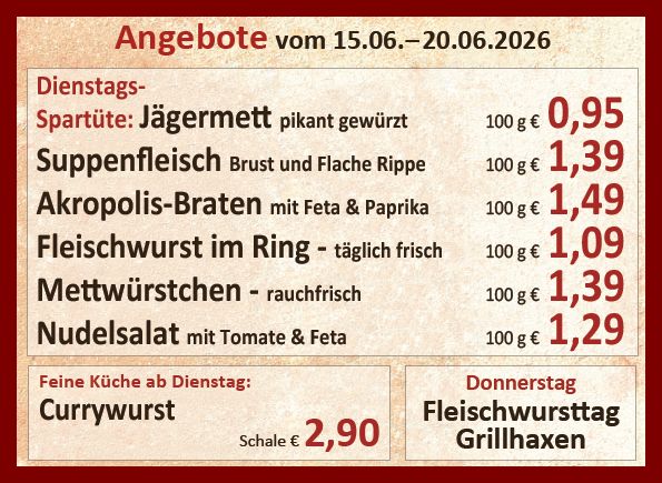Unsere aktuellen Angebote in dieser Woche