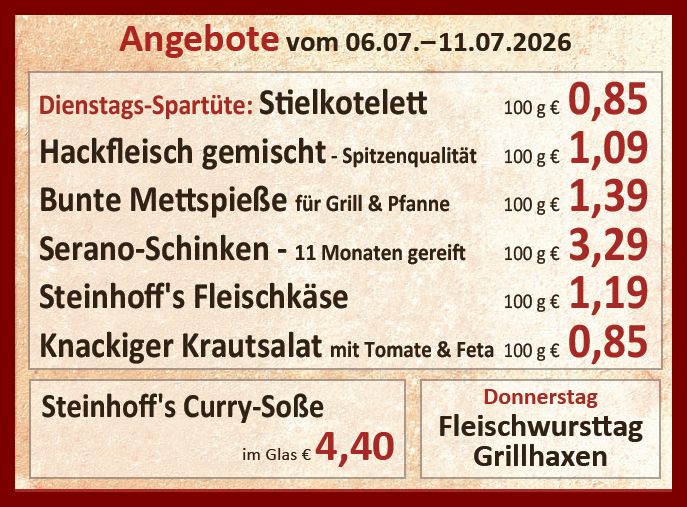 Unsere aktuellen Angebote in dieser Woche
