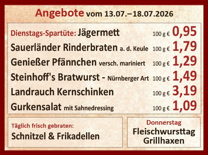 Unsere aktuellen Angebote in dieser Woche