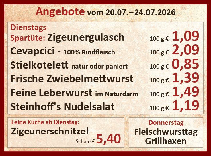 Unsere aktuellen Angebote in dieser Woche