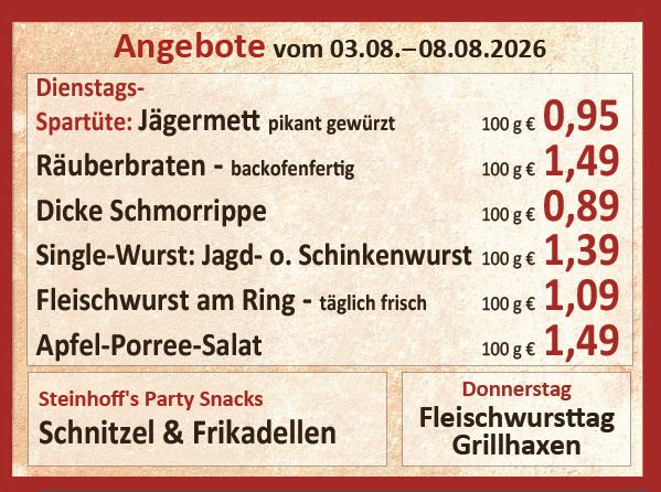 Unsere aktuellen Angebote in dieser Woche