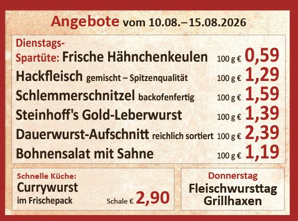 Unsere aktuellen Angebote in dieser Woche