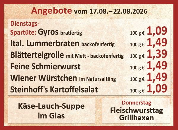 Unsere aktuellen Angebote in dieser Woche