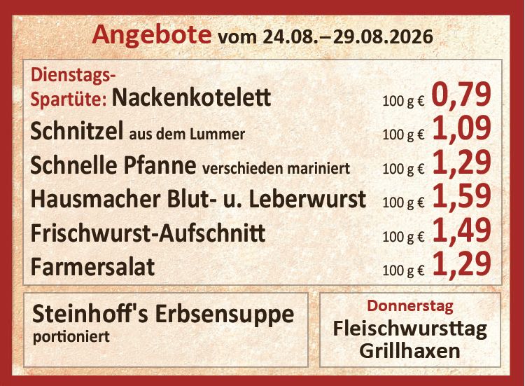 Unsere aktuellen Angebote in dieser Woche
