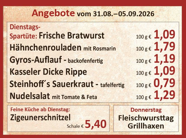 Unsere aktuellen Angebote in dieser Woche
