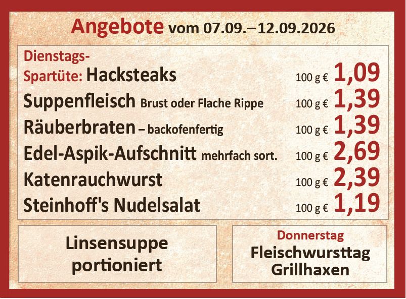 Unsere aktuellen Angebote in dieser Woche