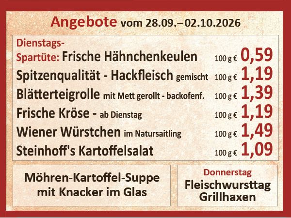 Unsere aktuellen Angebote in dieser Woche
