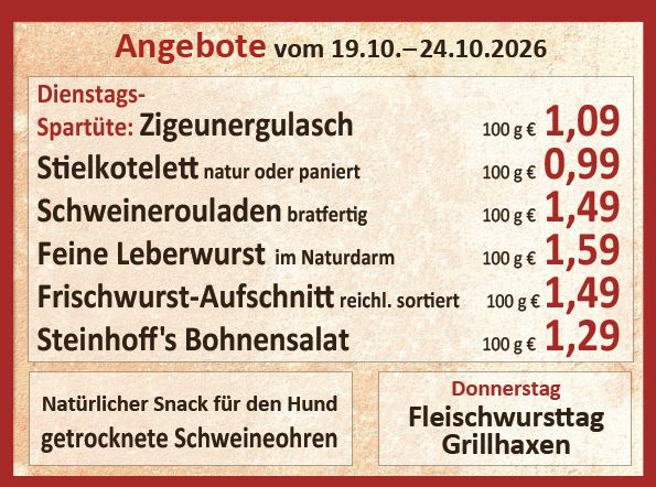 Unsere aktuellen Angebote in dieser Woche