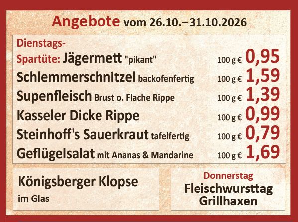 Unsere aktuellen Angebote in dieser Woche